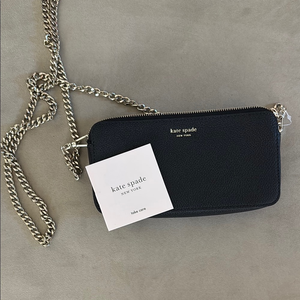 Kate Spade Black Crossbody Bag with Chain Strap